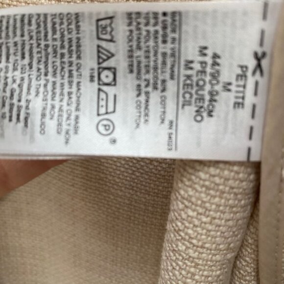 ✨ Banana Republic Hopsack Shirt Jacket Light Tan M petite Jacket - Picture 7 of 7